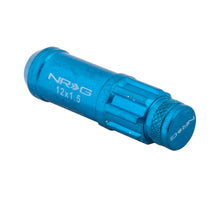Load image into Gallery viewer, NRG 700 Series M12 X 1.5 Steel Lug Nut w/Dust Cap Cover Set 21 Pc w/Locks &amp; Lock Socket - Blue Lug Nuts NRG
