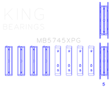 Load image into Gallery viewer, King Subaru FA20 FB20 - Size .025 Oversized Performance Tri-Metal Main Bearing Set Bearings King Engine Bearings
