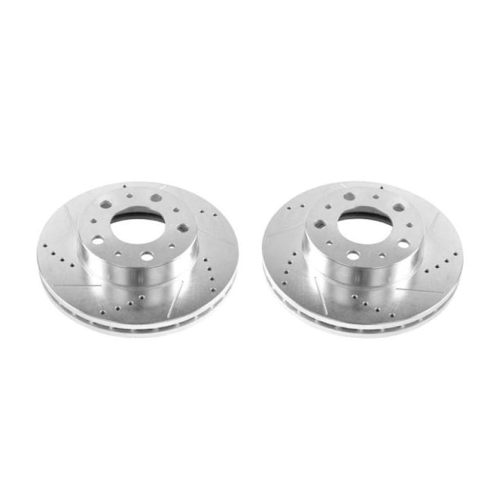 Power Stop 14-19 Ram ProMaster 1500 Front Evolution Drilled & Slotted Rotors - Pair Brake Rotors - Slot & Drilled PowerStop