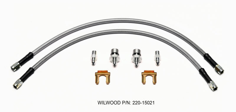 Wilwood Flexline Kit 18 inch -3 3/8-24 IF 1/8 NPT Straight Brake Line Kits Wilwood