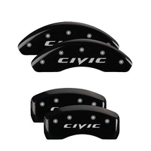 Load image into Gallery viewer, MGP 4 Caliper Covers Engraved Front &amp; Rear MGP Black finish silver ch Caliper Covers MGP

