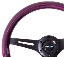 Load image into Gallery viewer, NRG Classic Wood Grain Steering Wheel (350mm) Purple Pearl/Flake Paint w/Black 3-Spoke Center Steering Wheels NRG
