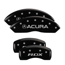 Load image into Gallery viewer, MGP 4 Caliper Covers Engraved Front Acura Rear RDX Black Finish Silver Char 2016 Acura RDX Caliper Covers MGP
