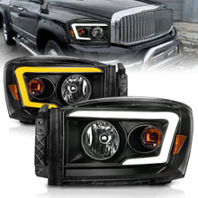 Load image into Gallery viewer, Anzo 06-09 Dodge RAM 1500/2500/3500 Headlights Black Housing/Clear Lens (w/Switchback Light Bars) Headlights ANZO
