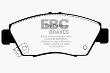 Load image into Gallery viewer, EBC 12 Acura ILX 1.5 Hybrid Yellowstuff Front Brake Pads Brake Pads - Performance EBC   
