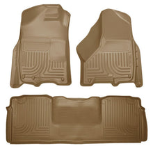 Load image into Gallery viewer, Husky Liners 10-12 Dodge Ram 2500/3500 Mega Cab WeatherBeater Combo Tan Floor Liners Floor Mats - Rubber Husky Liners
