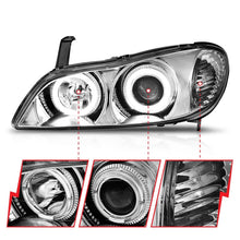 Load image into Gallery viewer, ANZO 2000-2004 Infiniti I30 Projector Headlights w/ Halo Chrome Headlights ANZO
