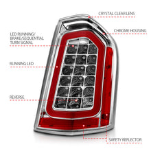 Load image into Gallery viewer, ANZO 11-14 Chrysler 300 LED Taillights Chrome w/ Sequential Tail Lights ANZO
