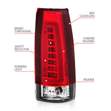 Load image into Gallery viewer, ANZO 1999-2000 Cadillac Escalade LED Taillights Chrome Housing Red/Clear Lens Pair Tail Lights ANZO
