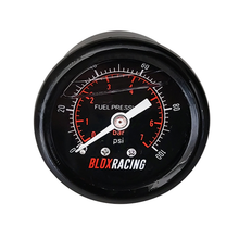 Load image into Gallery viewer, BLOX Racing Liquid-Filled Fuel Pressure Gauge 0-100psi (Black Face) Gauges BLOX Racing
