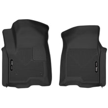Load image into Gallery viewer, Husky Liners 19-23 Chevy Silverado 1500 Crew Cab/Double Cab X-Act Contour Front Black Floor Liners Floor Mats - Rubber Husky Liners
