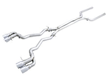 Load image into Gallery viewer, AWE Tuning 18-19 BMW M5 (F90) 4.4T AWD Cat-back Exhaust - Track Edition (Chrome Silver Tips) Catback AWE Tuning   
