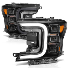 Load image into Gallery viewer, Anzo 18-20 Ford F-150 Full Led Projector Smoke Bar Style Headlights Black Amber Headlights ANZO
