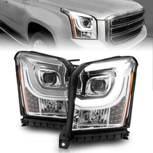 Load image into Gallery viewer, ANZO 2015-2017 GMC Yukon XL Projector Headlights W Lightbar - Chrome/Amber Headlights ANZO
