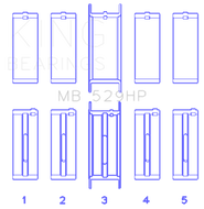 King Ford 302 5.0L Windsor (Size STDX) Main Bearing Set | MB529HPSTDX