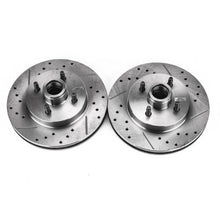 Load image into Gallery viewer, Power Stop 87-93 Ford Mustang Front Evolution Drilled &amp; Slotted Rotors - Pair Brake Rotors - Slot &amp; Drilled PowerStop
