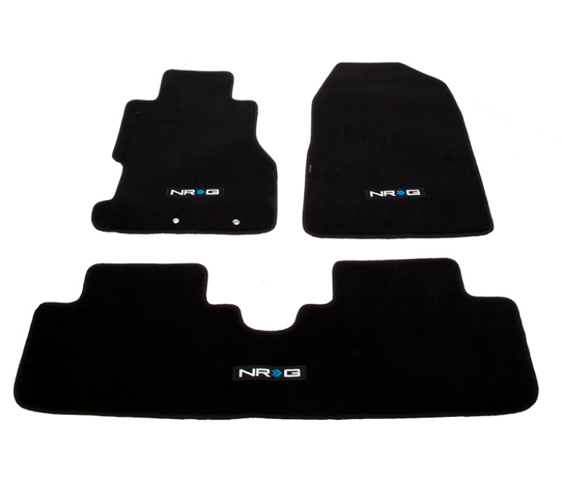 NRG Floor Mats - 02-03 Honda Civic Si 3DR Coupe (NRG Logo) - 3pc. Floor Mats Carpeted NRG