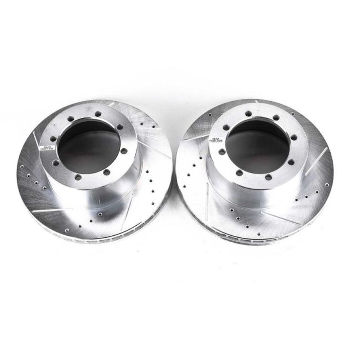 Power Stop 00-02 Ford E-450 Super Duty Rear Evolution Drilled & Slotted Rotors - Pair Brake Rotors - Slot & Drilled PowerStop