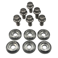 Load image into Gallery viewer, BLOX Racing New Fender Washers Kit M6 12pt - 6pc Large Diameter Silver Hardware Kits - Other BLOX Racing   

