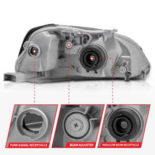 Load image into Gallery viewer, ANZO 1999-2000 Honda Civic Crystal Headlights Black Headlights ANZO
