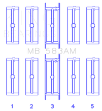 Load image into Gallery viewer, King Ford 239/256/272/292 (Size .020) Crankshaft Main Bearing Set Bearings King Engine Bearings
