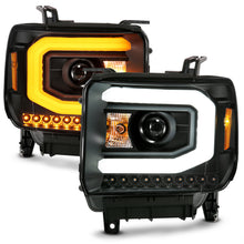 Load image into Gallery viewer, ANZO GMC SIERRA 1500 14-15 2500H/15-19 Projector Headlight Plank Style Black w/ Switchback (Halogen) Headlights ANZO
