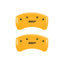 Load image into Gallery viewer, MGP 4 Caliper Covers Engraved Front &amp; Rear MGP Yellow finish black ch Caliper Covers MGP
