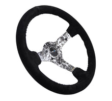 Load image into Gallery viewer, NRG Reinforced Steering Wheel (350mm / 3in. Deep) Blk Suede w/Hydrodipped Digi-Camo Spokes Steering Wheels NRG

