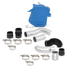 Load image into Gallery viewer, Mishimoto 11-16 Ford 6.7L Powerstroke Air-To-Water Intercooler Kit - Wrinkle Blue w/ Polished Pipes Intercooler Kits Mishimoto
