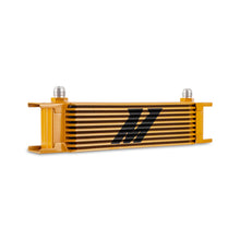 Load image into Gallery viewer, Mishimoto Universal -8AN 10 Row Oil Cooler - Gold Oil Coolers Mishimoto
