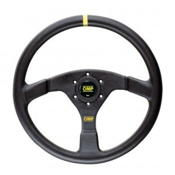 OMP Velocita Flat Steering Wheel 350mm - - Large Leather (Black) Steering Wheels OMP   
