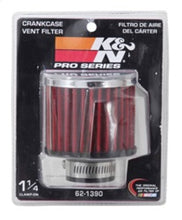 Load image into Gallery viewer, K&amp;N 1.25in Flange ID x 3in OD x 2.5in H Rubber Base Crankcase Vent Filter Air Filters - Universal Fit K&amp;N Engineering   
