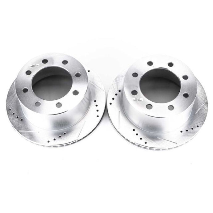 Power Stop 00-02 Dodge Ram 2500 Rear Evolution Drilled & Slotted Rotors - Pair Brake Rotors - Slot & Drilled PowerStop