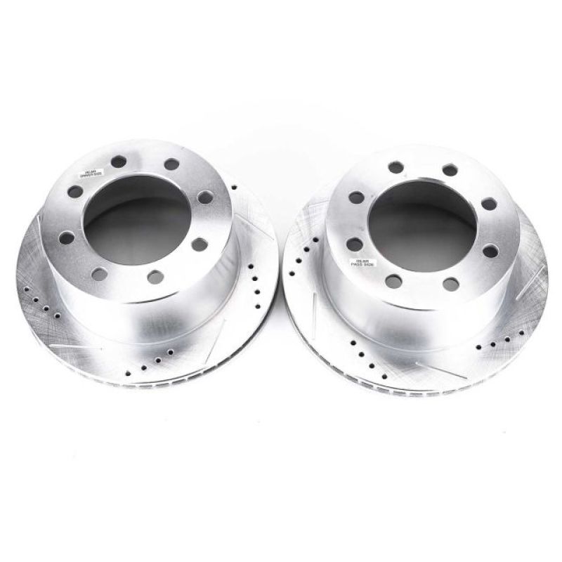 Power Stop 00-02 Dodge Ram 2500 Rear Evolution Drilled & Slotted Rotors - Pair Brake Rotors - Slot & Drilled PowerStop