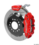 Wilwood Narrow Superlite 4R-MC4 Red Rear Kit 12.88in Slotted Rotor 88-96 Chevy Corvette C4 Big Brake Kits Wilwood