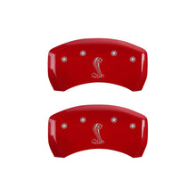Load image into Gallery viewer, MGP 4 Caliper Covers Engraved Front &amp; Rear Oval logo/Ford Red finish silver ch Caliper Covers MGP
