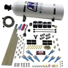 Load image into Gallery viewer, Nitrous Express 8 Cyl Shark Direct Port 4 Solenoids Nitrous Kit (200-600HP) w/15lb Bottle Nitrous Systems Nitrous Express
