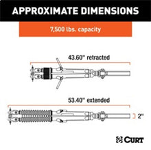 Load image into Gallery viewer, RockJock Curt Rambler Steel RV Tow Bar 7500lbs 2in Shank Tow Bars RockJock
