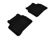 3D MAXpider 2007-2012 Nissan Altima Sedan Kagu 2nd Row Floormats - Black Floor Mats - Rubber 3D MAXpider   