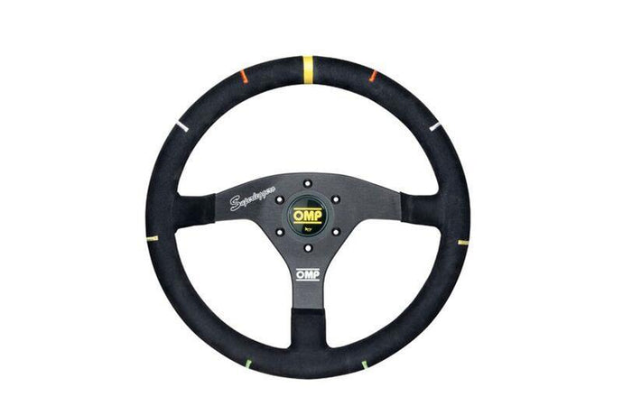 OMP Recce Series Steering Wheel 350 mm - Black/White Steering Wheels OMP   