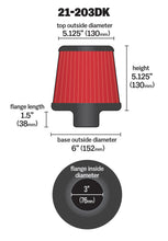 Load image into Gallery viewer, AEM 3 in Short Neck 5 in Element Filter Air Filters - Universal Fit AEM Induction
