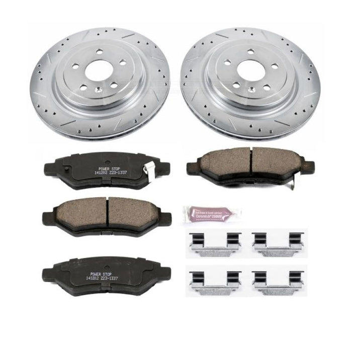 Power Stop 08-14 Cadillac CTS Rear Z23 Evolution Sport Brake Kit Brake Kits - Performance D&S PowerStop   