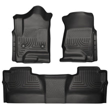 Load image into Gallery viewer, Husky Liners 14 Chevrolet Silverado/GMC Sierra WeatherBeater Black Front &amp; 2nd Seat Floor Liners Floor Mats - Rubber Husky Liners
