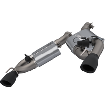 Load image into Gallery viewer, QTP 16-18 Chevrolet Camaro SS 6.2L 304SS Screamer Axle Back Exhaust w/3.5in Dual Black Tips Axle Back QTP
