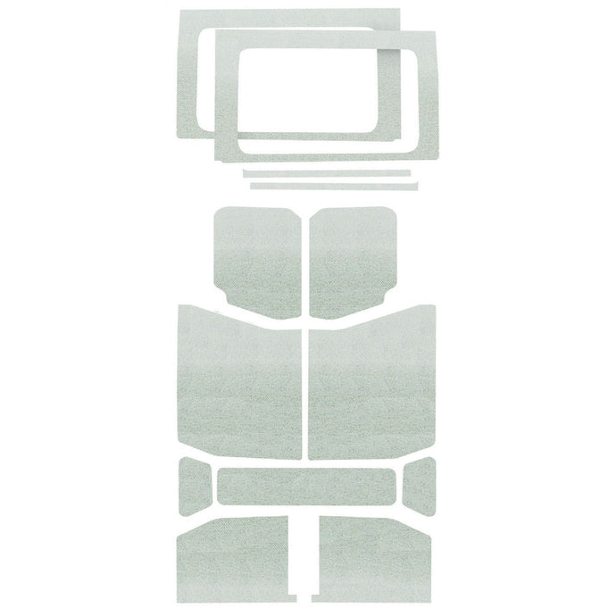 DEI 18-23 Jeep Wrangler JL 4-Door Boom Mat Complete Headliner Kit - 13 Piece - White Hard Top Accessories DEI