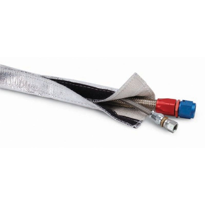 DEI Heat Shroud 2-1/2in x 3ft - Aluminized Sleeving-Hook and Loop Edge Thermal Wrap DEI