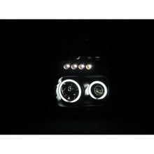 Load image into Gallery viewer, ANZO 2008-2010 Ford F-250 Projector Headlights w/ Halo Black (CCFL) Headlights ANZO
