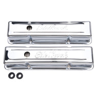 Edelbrock Valve Cover Signature Series Chevrolet 1959-1986 262-400 CI V8 Tall Chrome Valve Covers Edelbrock