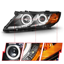 Load image into Gallery viewer, ANZO 2011-2013 Kia Optima Projector Headlights w/ Halo Black (CCFL) Headlights ANZO
