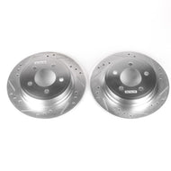 Power Stop 04-08 Chrysler Pacifica Rear Evolution Drilled & Slotted Rotors - Pair Brake Rotors - Slot & Drilled PowerStop